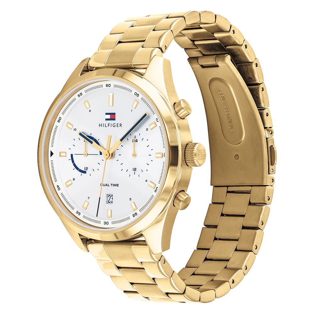 Tommy Hilfiger Gold Steel Men's Multi-function Watch - 1791726