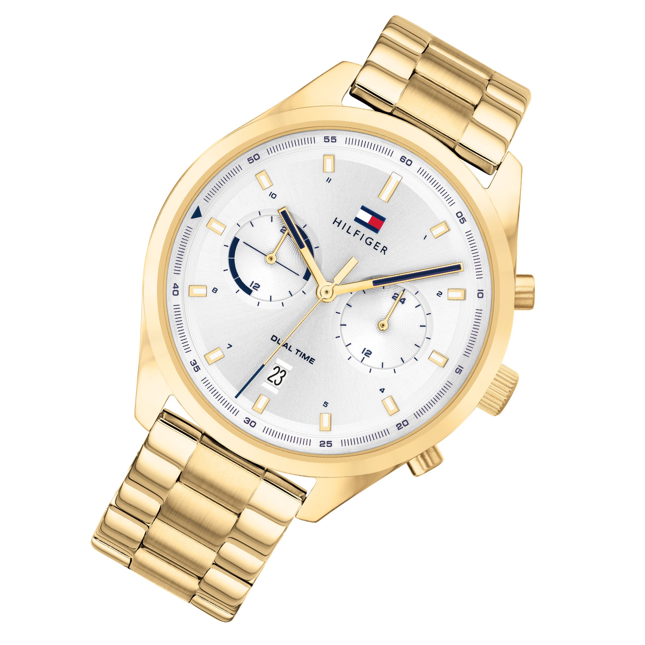 Tommy Hilfiger Gold Steel Men's Multi-function Watch - 1791726