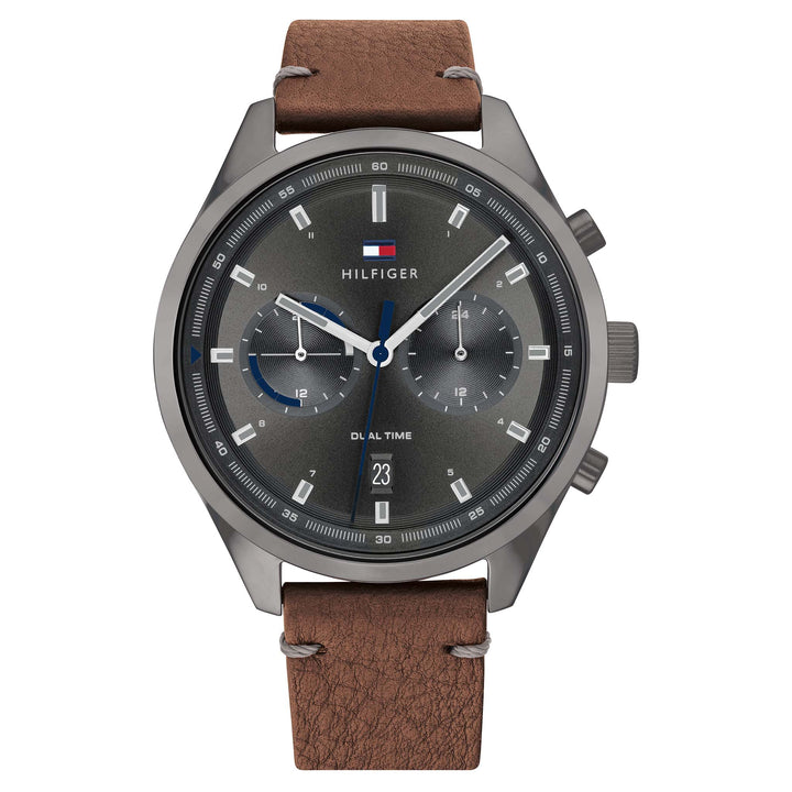 Tommy Hilfiger Brown Leather Men's Multi-function Watch - 1791730