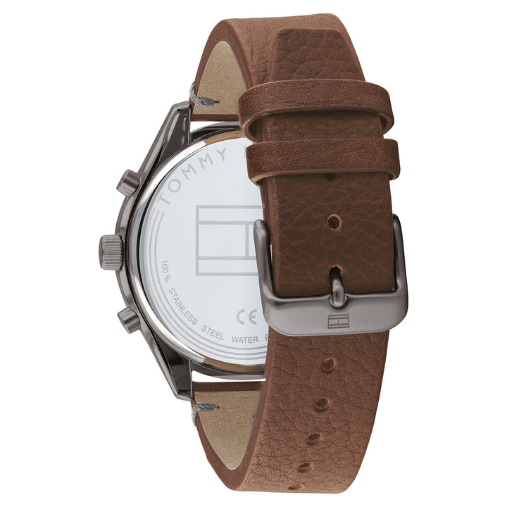 Tommy Hilfiger Brown Leather Men's Multi-function Watch - 1791730