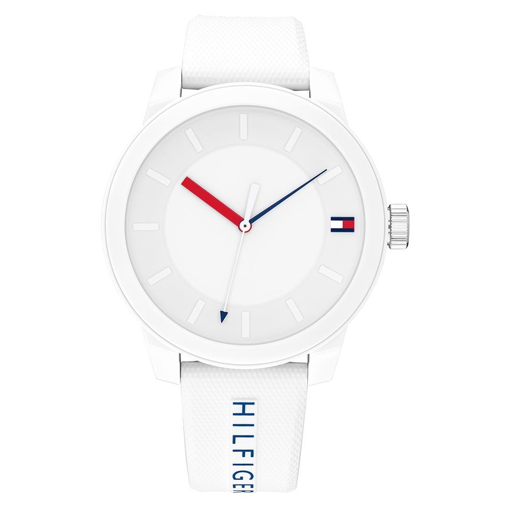 Tommy Hilfiger Denim White Silicone Men's Watch - 1791743