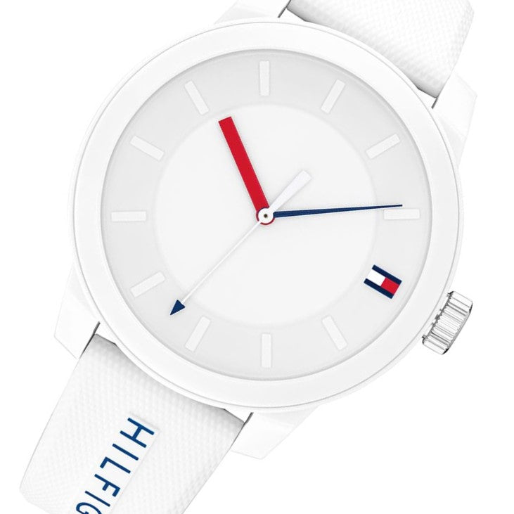 Tommy Hilfiger Denim White Silicone Men's Watch - 1791743