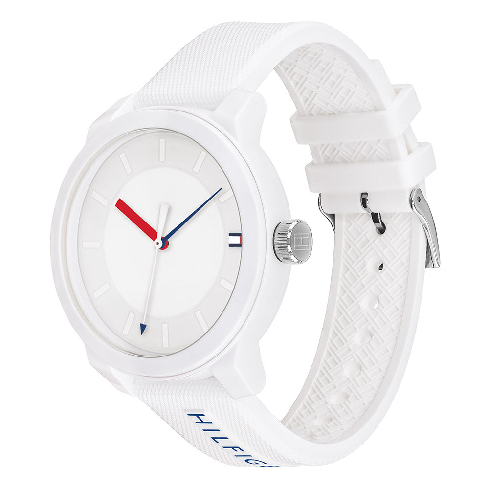 Tommy Hilfiger Denim White Silicone Men's Watch - 1791743
