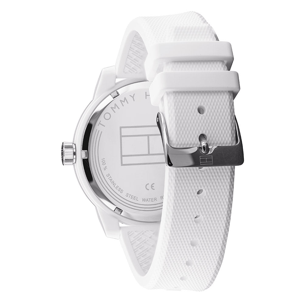 Tommy Hilfiger Denim White Silicone Men's Watch - 1791743