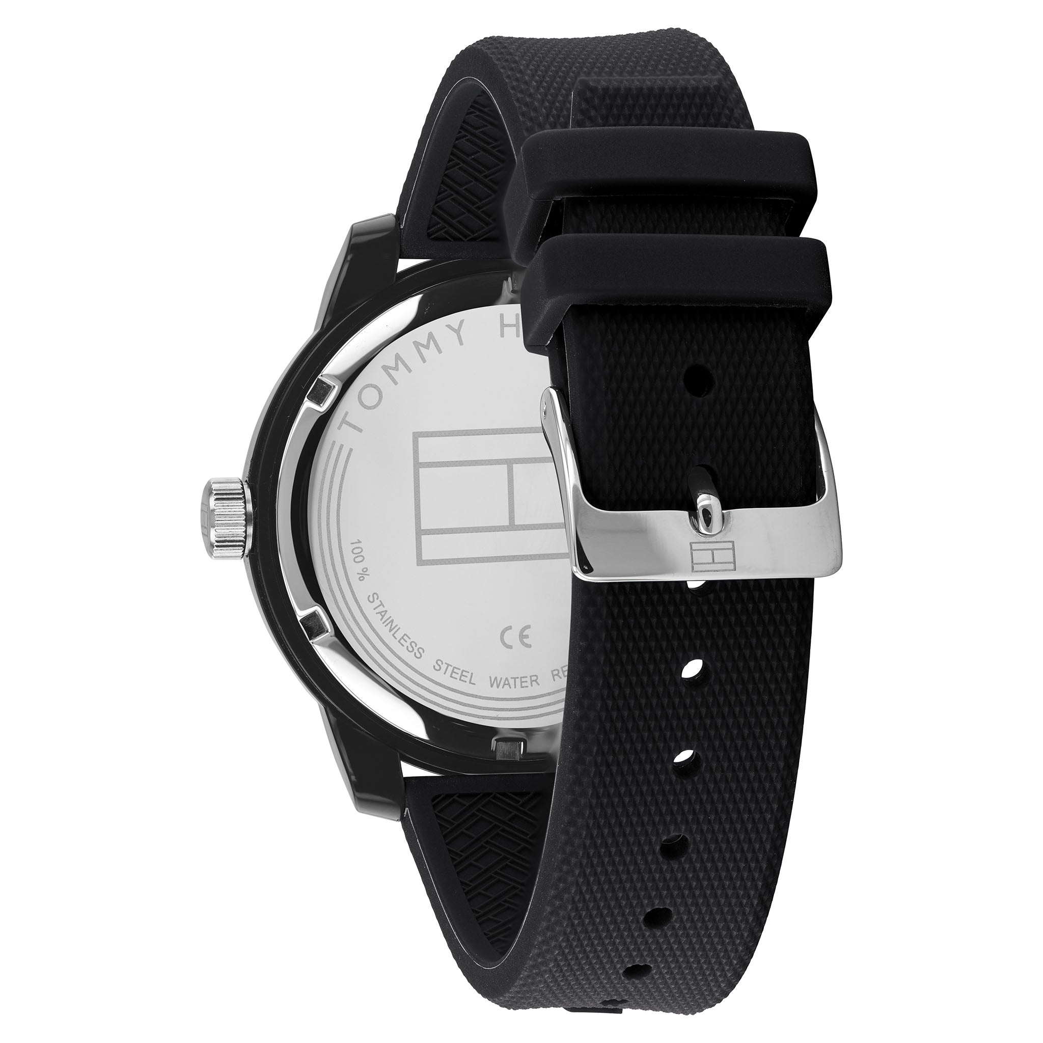Tommy Hilfiger Black Silicone Men's Watch - 1791744