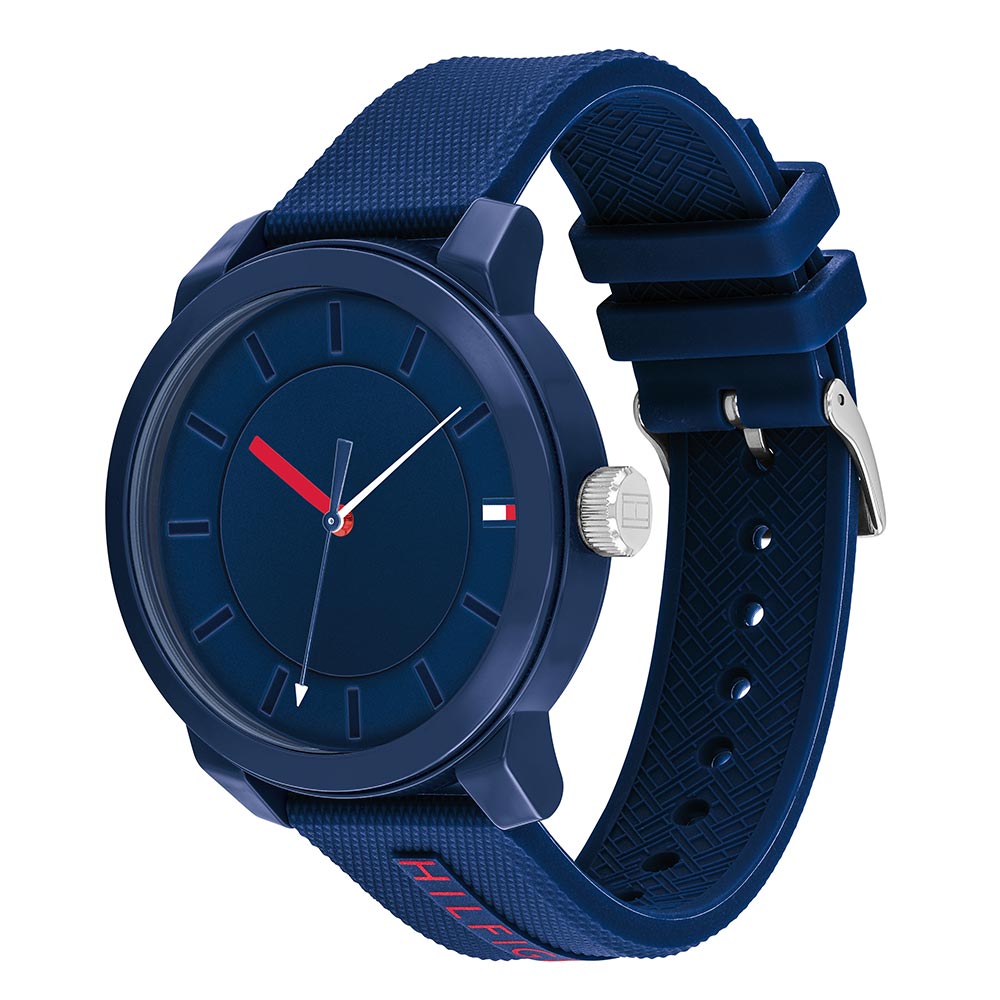 Tommy Hilfiger Denim Blue Silicone Men's Watch - 1791745