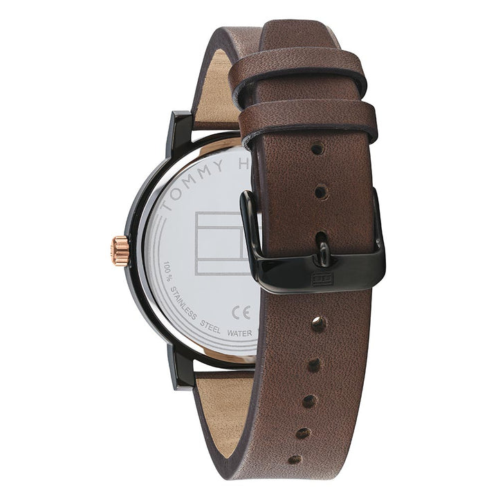 Tommy Hilfiger Denim Brown Leather Men's Watch - 1791748