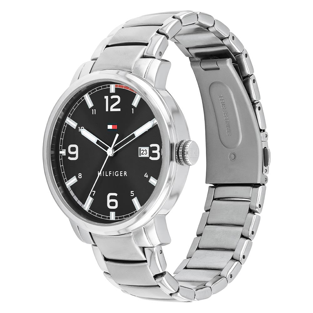Tommy Hilfiger Essentials Black Dial Steel Men's Watch - 1791755