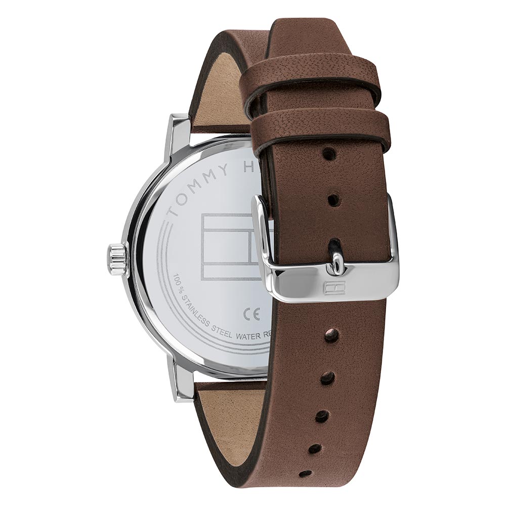Tommy Hilfiger Brown Leather Men's Watch - 1791780