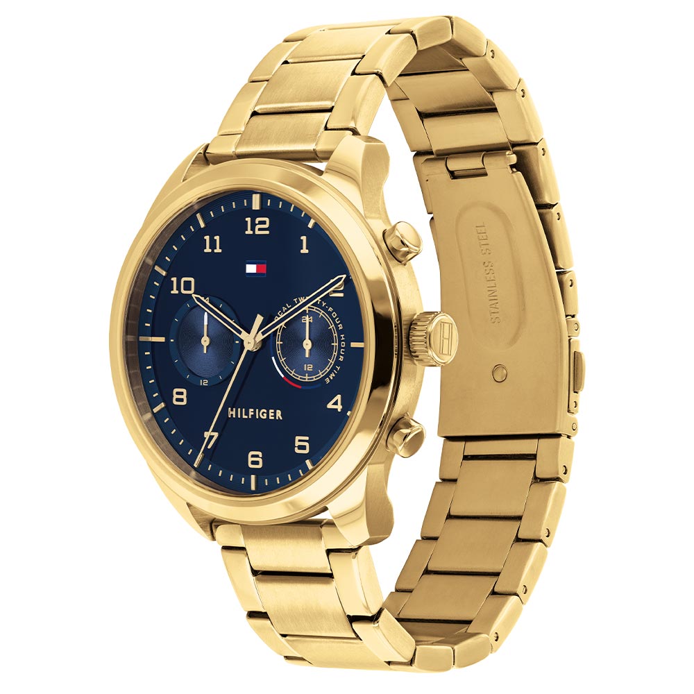 Tommy Hilfiger Gold Steel Men's Multi-function Watch - 1791783