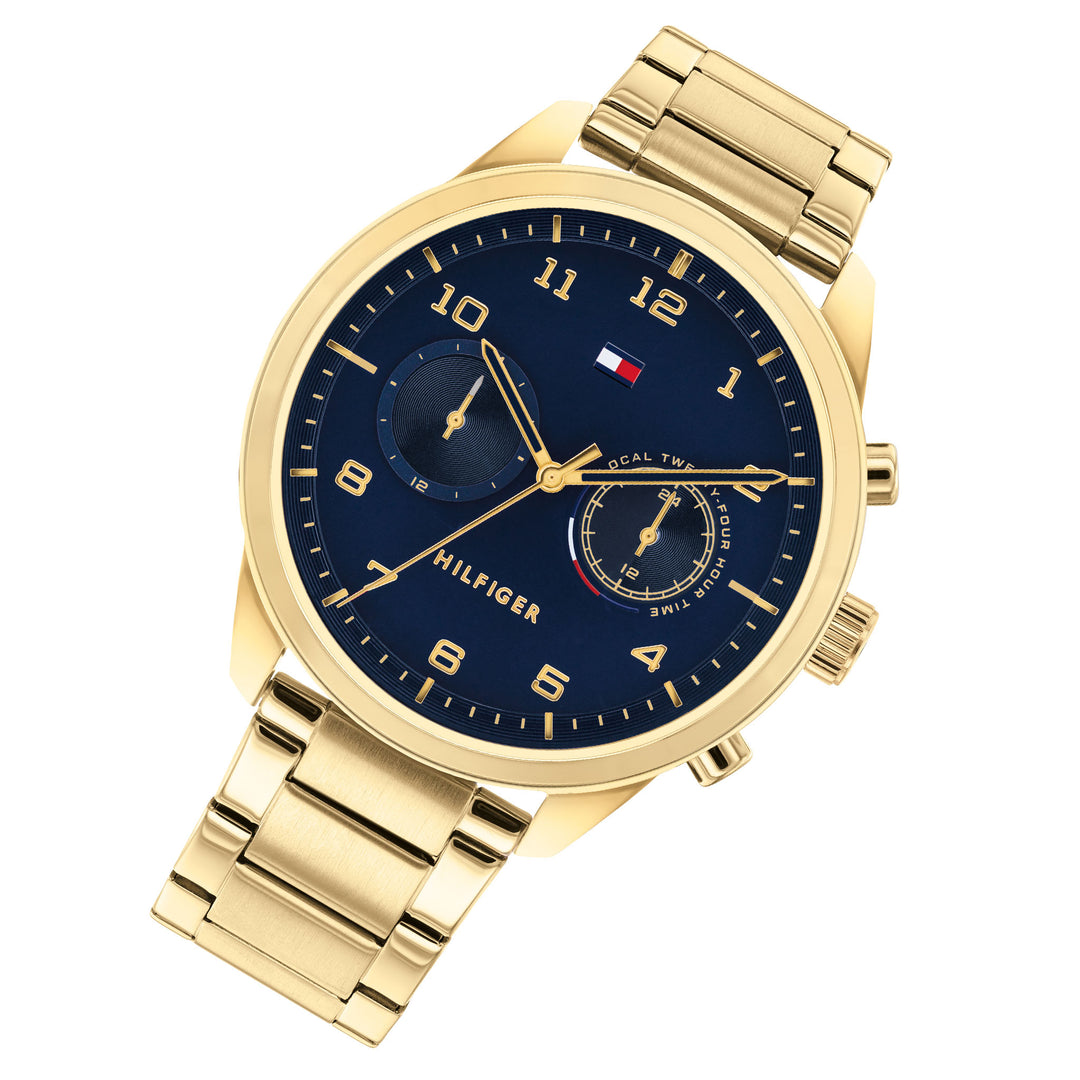 Tommy Hilfiger Gold Steel Men's Multi-function Watch - 1791783