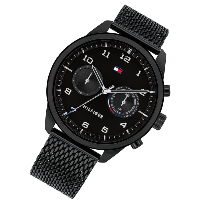 Tommy Hilfiger Black Mesh Men's Multi-function Watch - 1791787