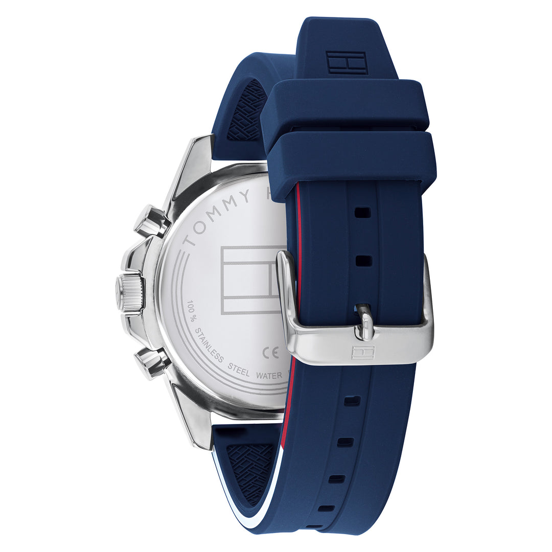 Tommy Hilfiger Mason Blue Silicone Band Men's Multi-function Watch - 1791791