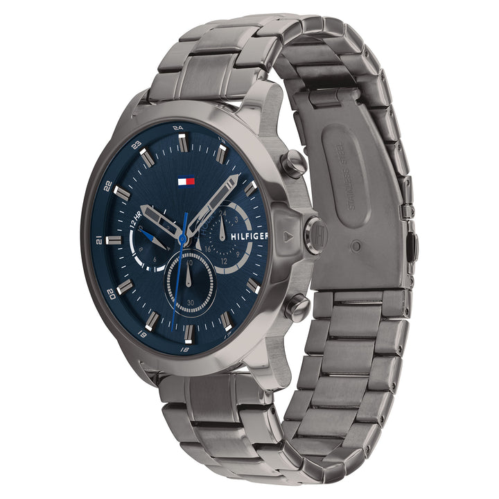 Tommy Hilfiger Grey Steel Men's Multi-function Watch - 1791796