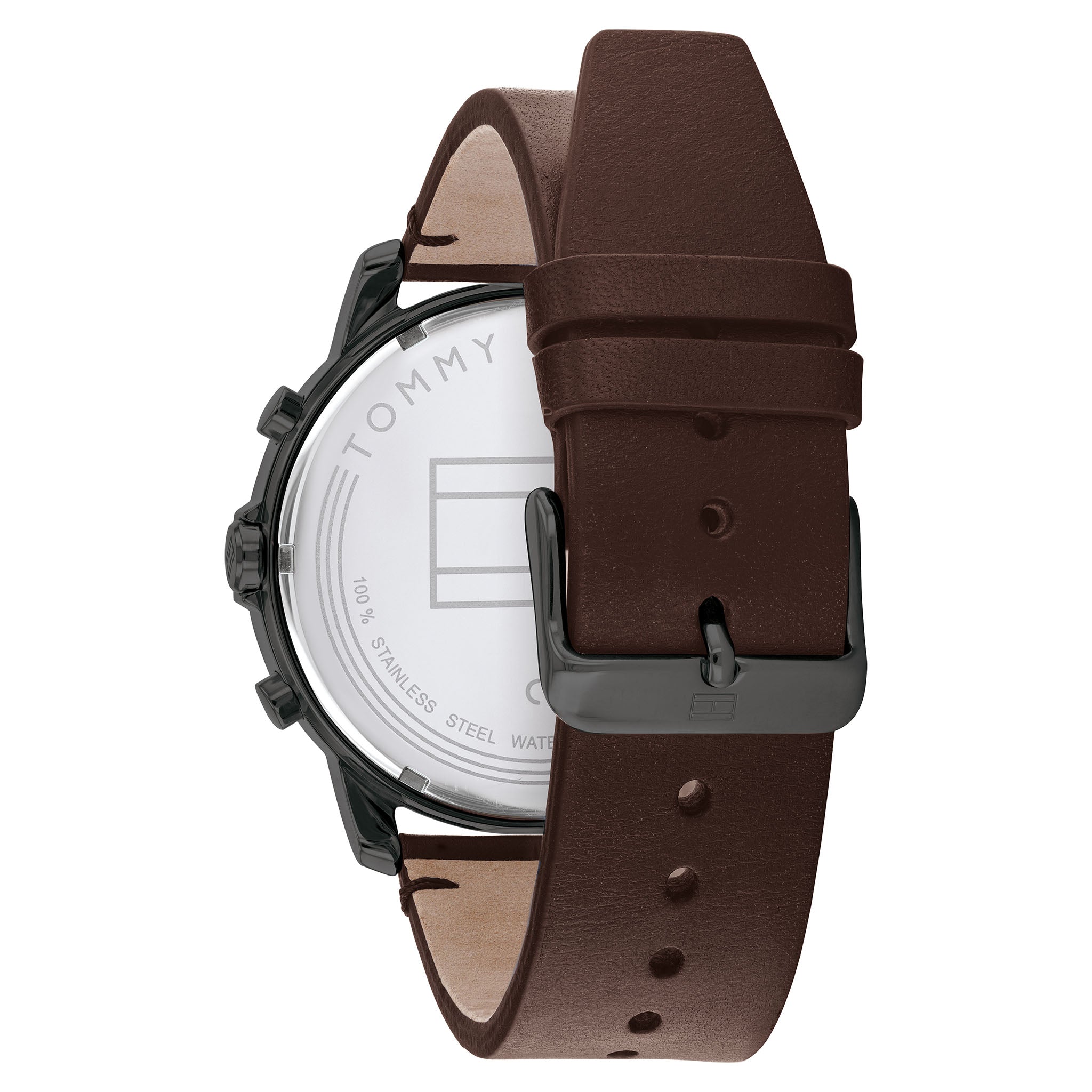 Tommy Hilfiger Dark Brown Leather Men's Multi-function Watch - 1791799