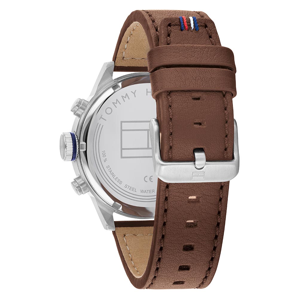 Tommy Hilfiger Brown Leather Men's Multi-function Watch - 1791807