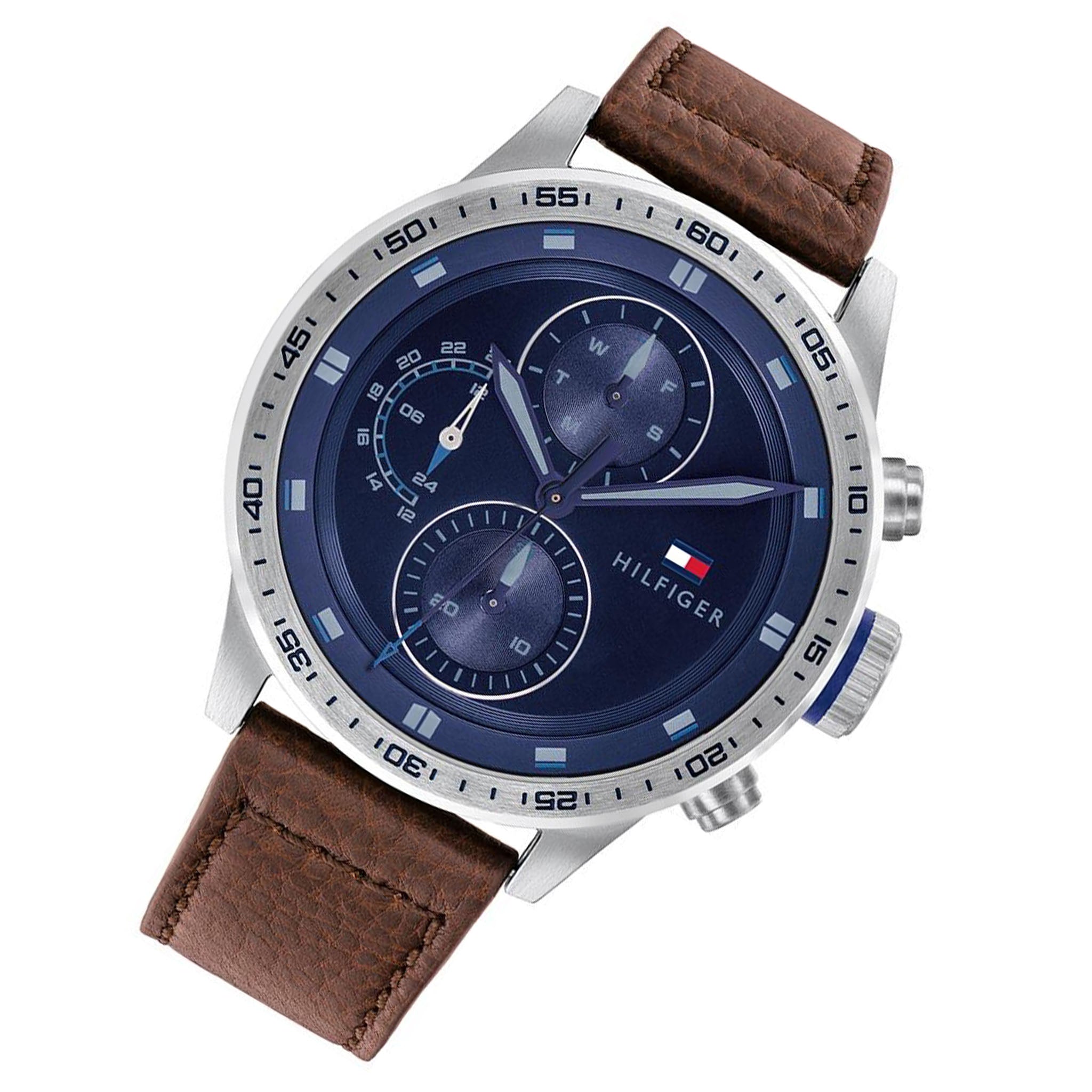 Tommy Hilfiger Brown Leather Men's Multi-function Watch - 1791807