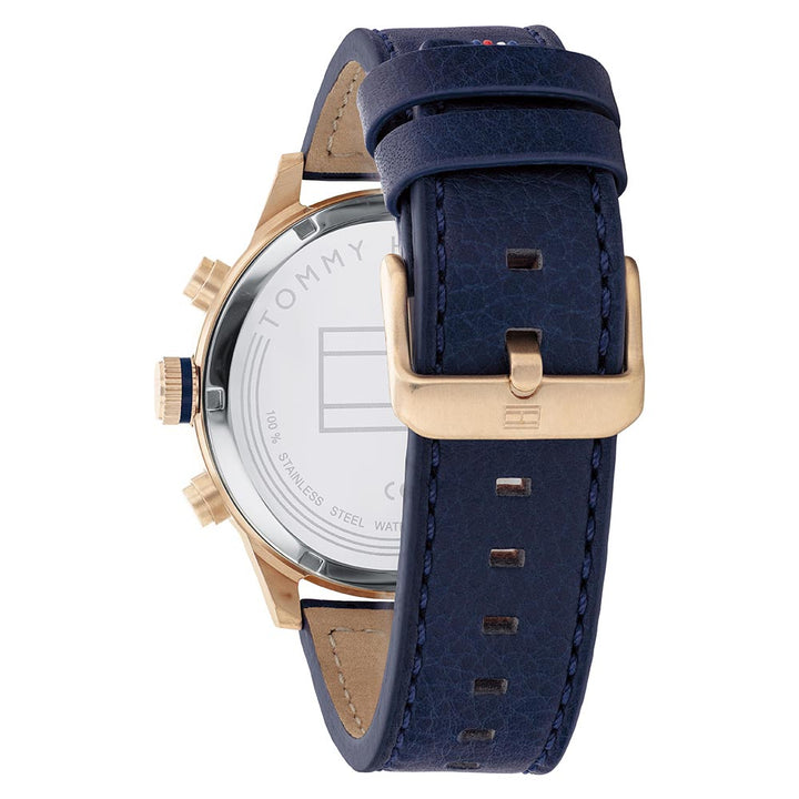 Tommy Hilfiger Navy Leather Men's Multi-function Watch - 1791808