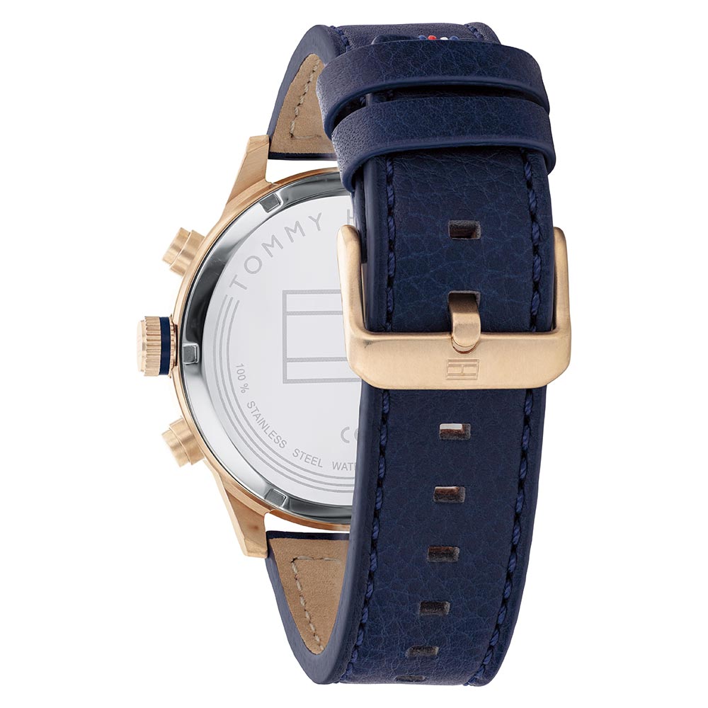 Tommy Hilfiger Navy Leather Men's Multi-function Watch - 1791808