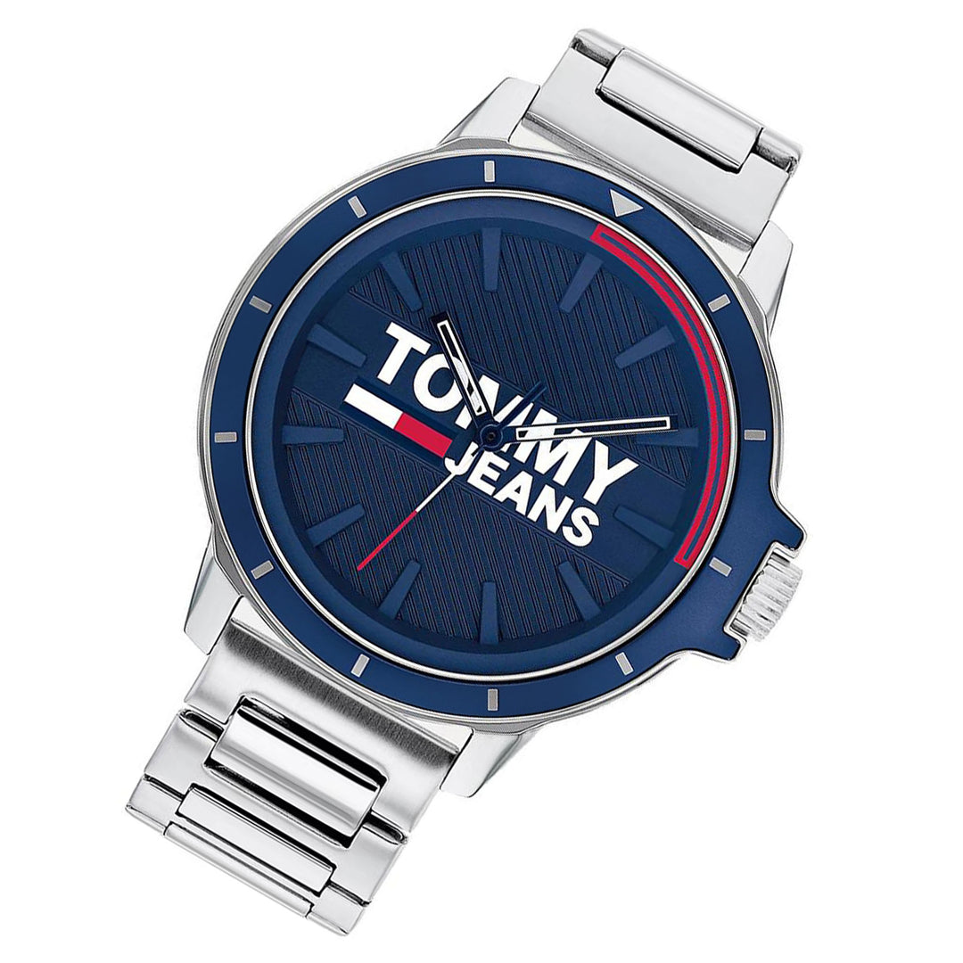 Tommy Hilfiger Stainless Steel Navy Dial Men's Watch - 1791823