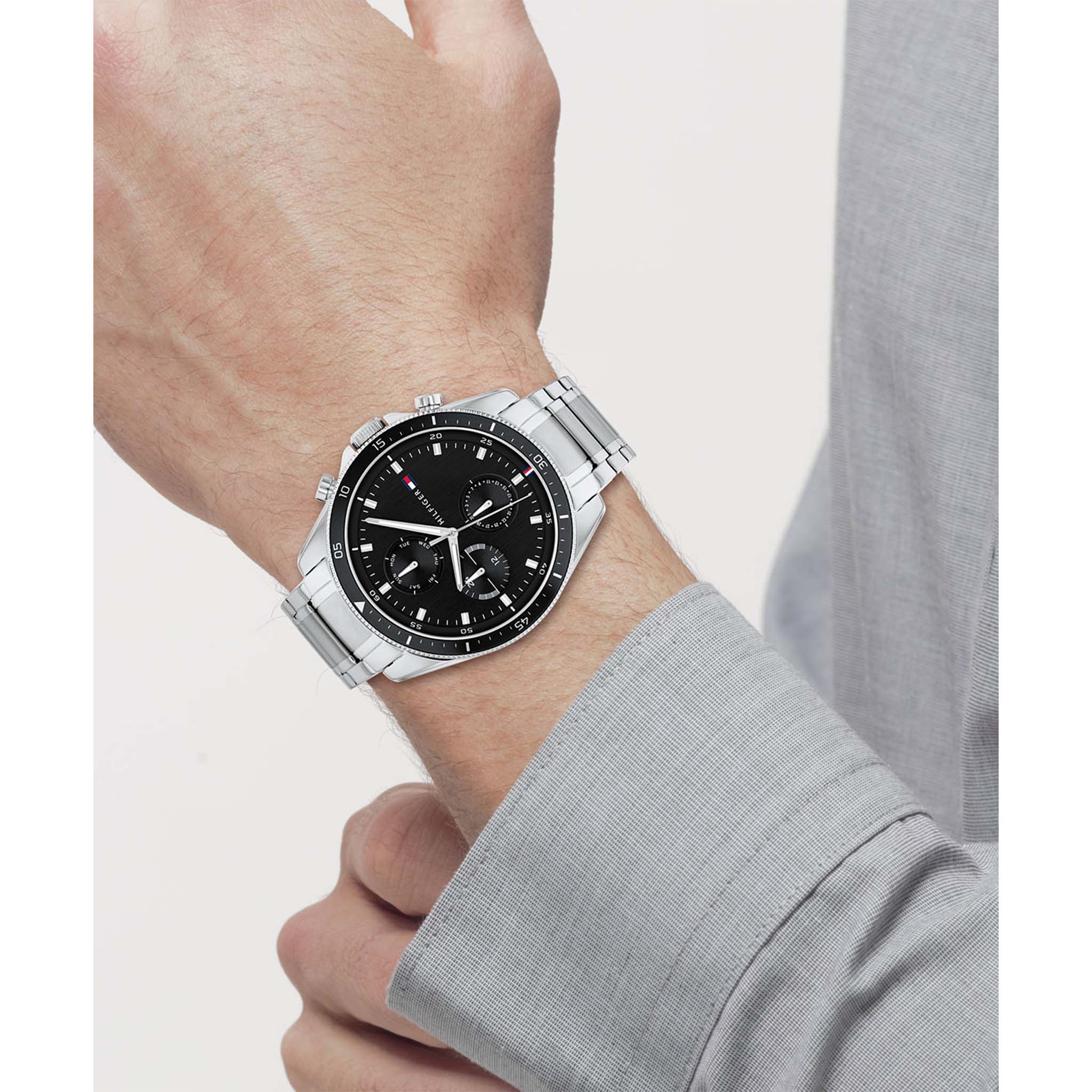 Tommy Hilfiger Silver Steel Men's Multi-function Watch - 1791835