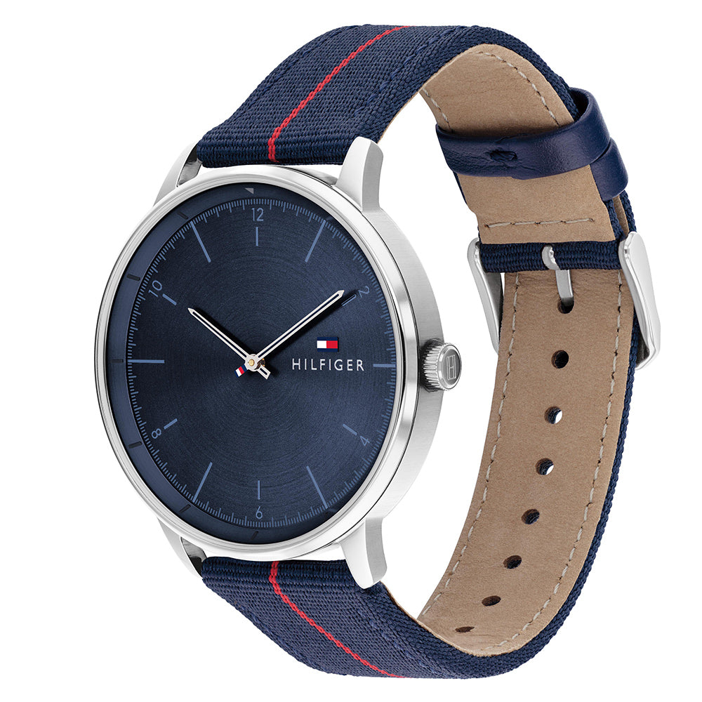 Tommy Hilfiger Navy Nylon Band Blue Dial Men's Watch - 1791844