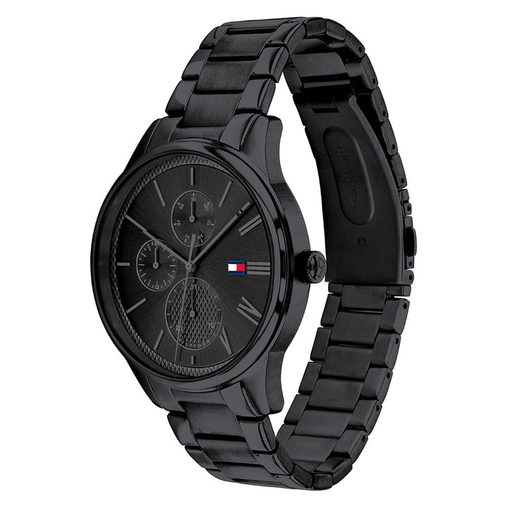 Tommy Hilfiger Black Steel Men's Multi-function Watch - 1791849