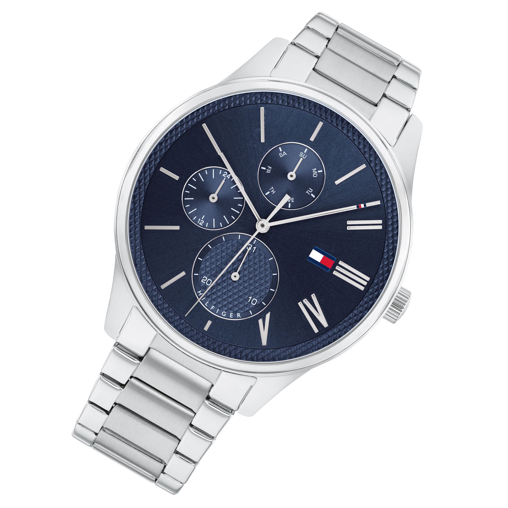 Tommy Hilfiger Stainless Steel Blue Dial Men's Multi-function Watch - 1791850