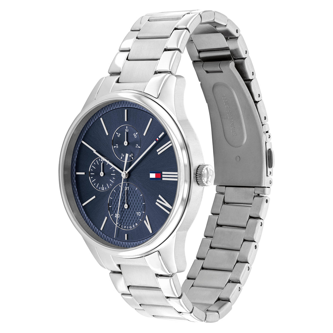 Tommy Hilfiger Stainless Steel Blue Dial Men's Multi-function Watch - 1791850