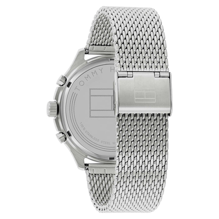 Tommy Hilfiger Silver Steel Mesh Grey Dial Men's Multi-function Watch - 1791851