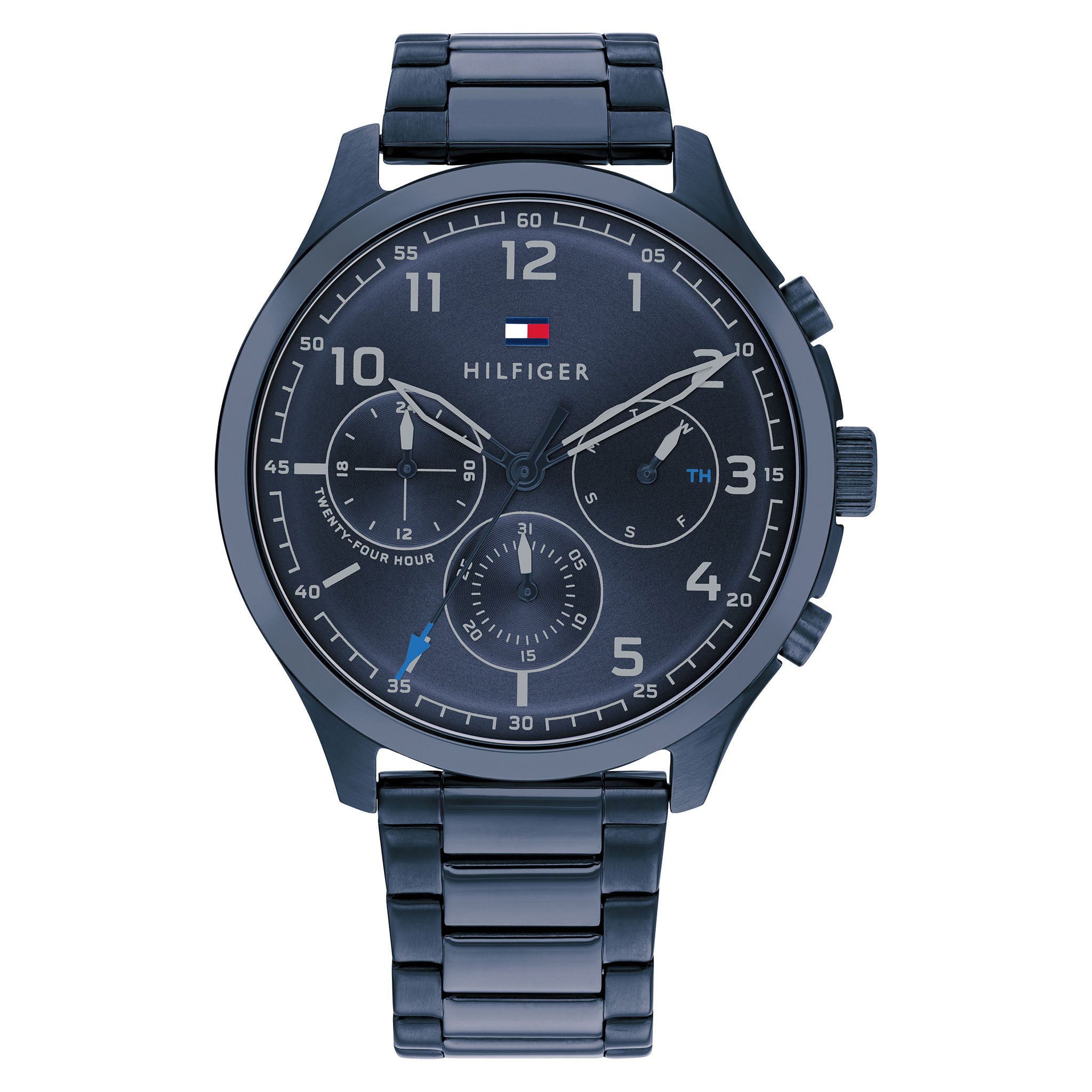 Tommy Hilfiger Blue Steel Navy Dial Men's Multi-function Watch - 1791853