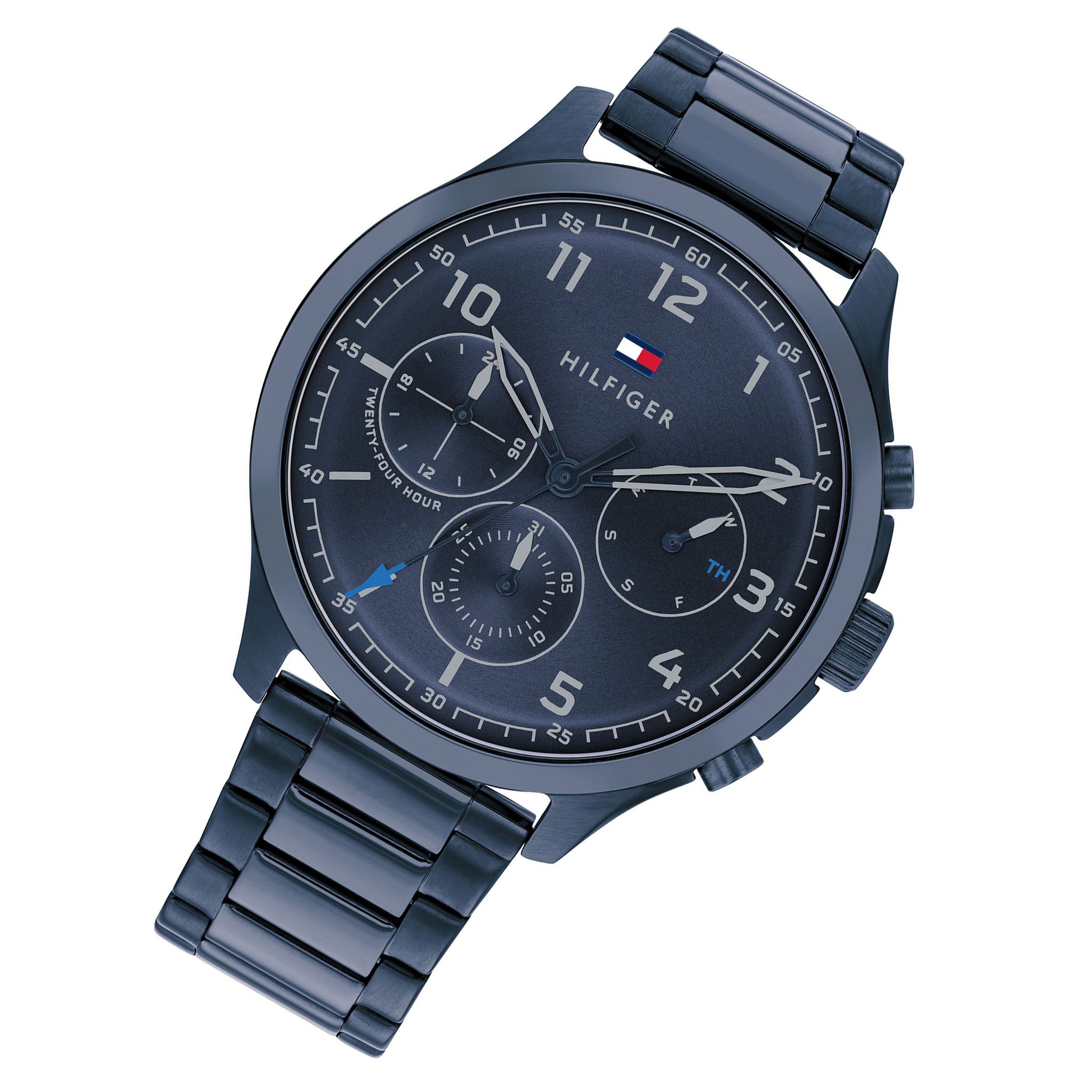 Tommy Hilfiger Blue Steel Navy Dial Men's Multi-function Watch - 1791853