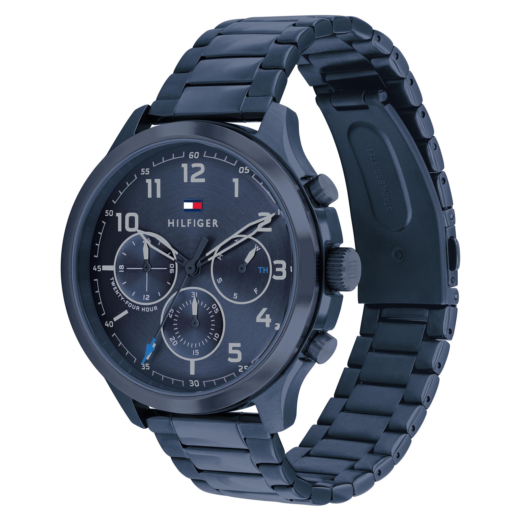Tommy Hilfiger Blue Steel Navy Dial Men's Multi-function Watch - 1791853
