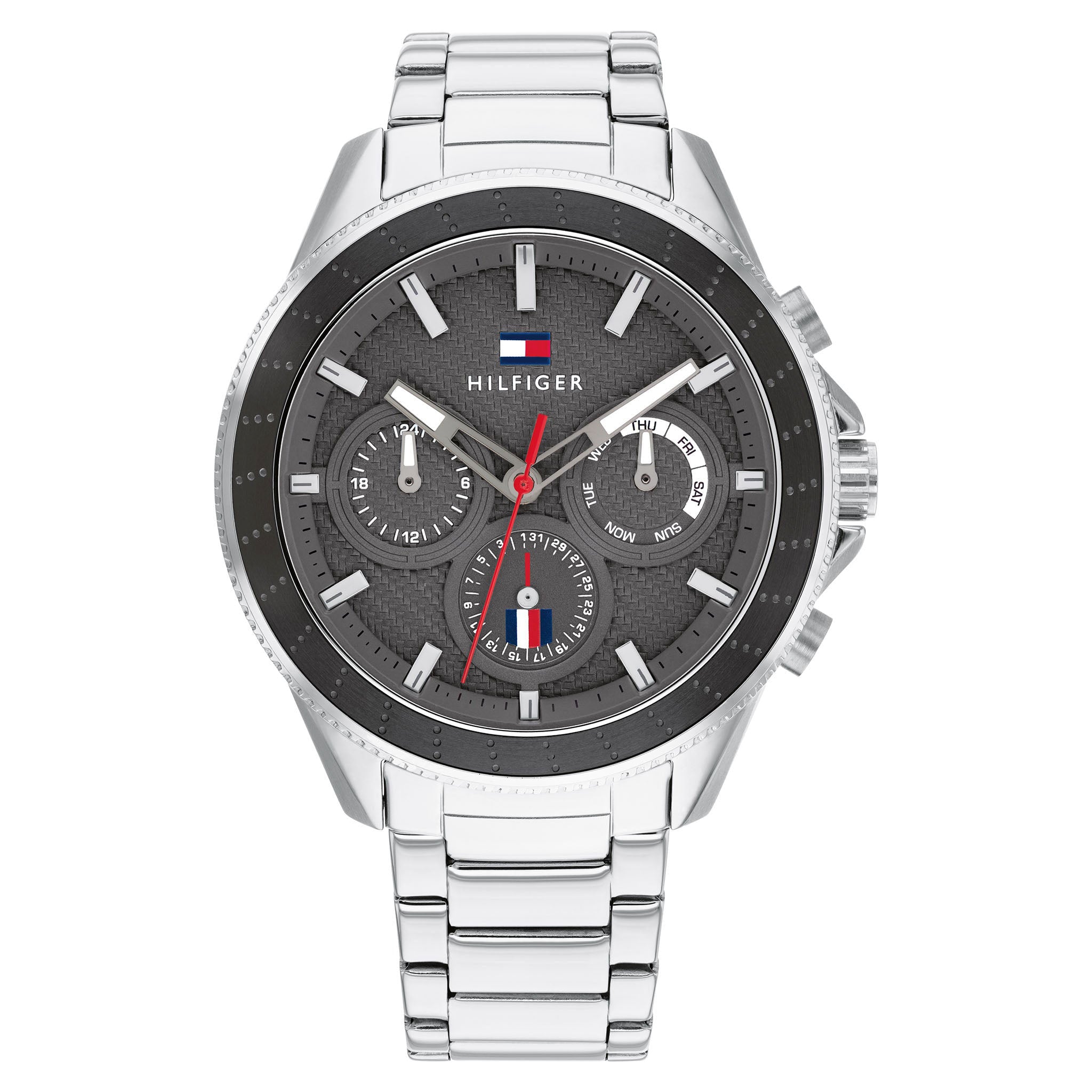 Tommy Hilfiger Silver Steel Grey Dial Men's Multi-function Watch - 1791857