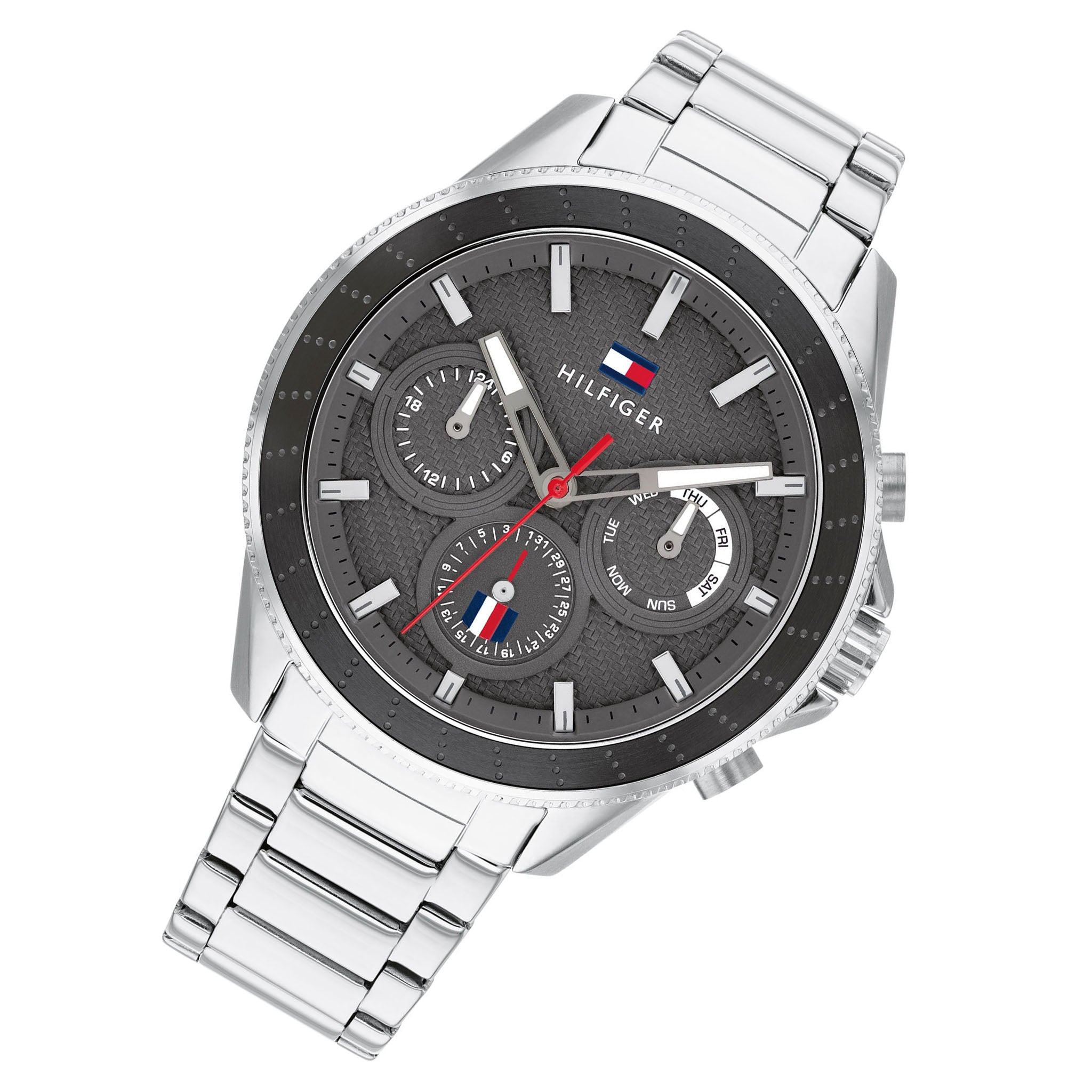 Tommy Hilfiger Silver Steel Grey Dial Men's Multi-function Watch - 1791857