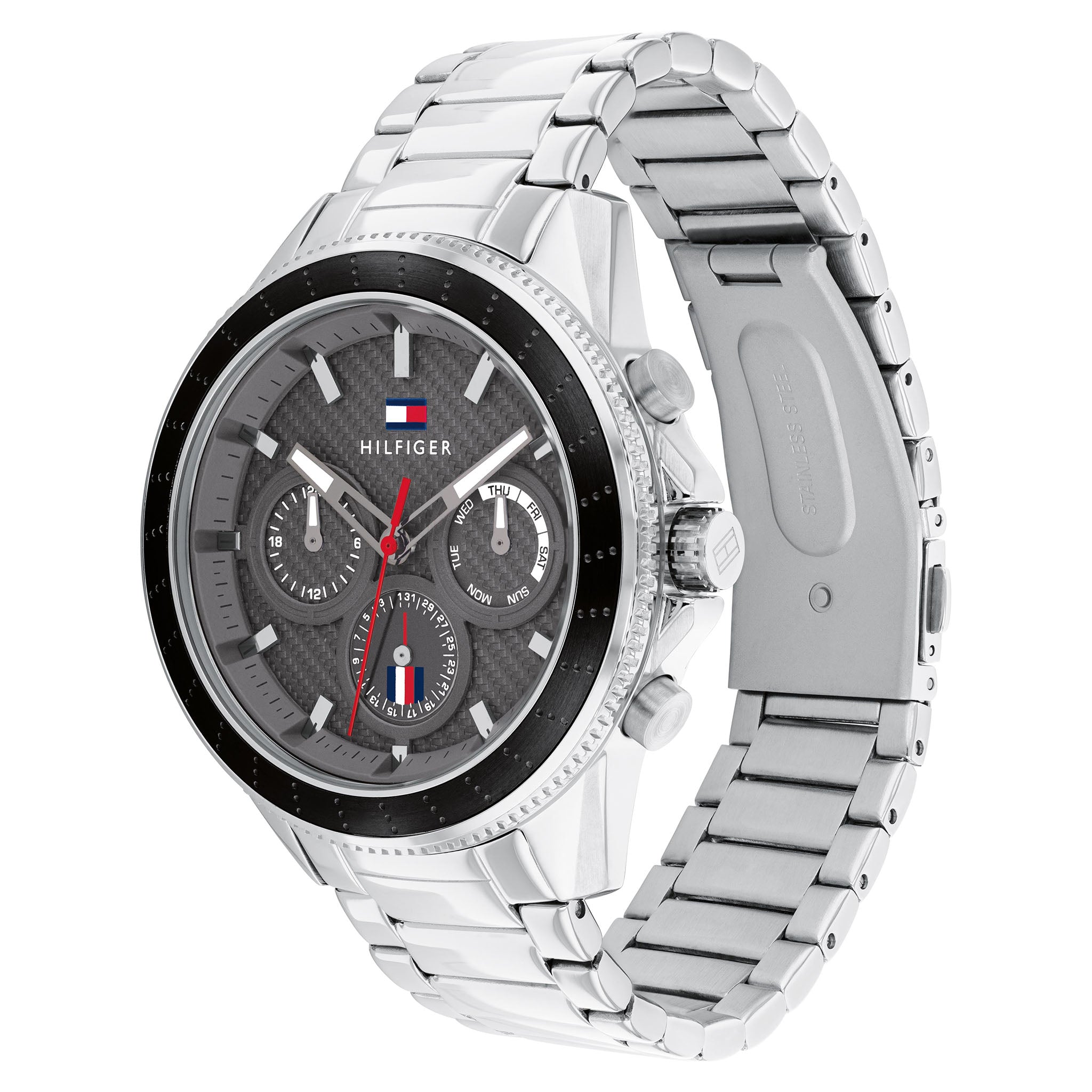 Tommy Hilfiger Silver Steel Grey Dial Men's Multi-function Watch - 1791857