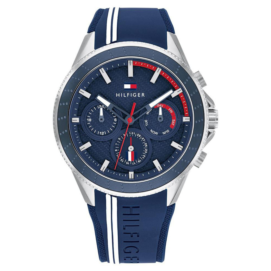 Tommy Hilfiger Navy Silicone Men's Multi-function Watch - 1791859