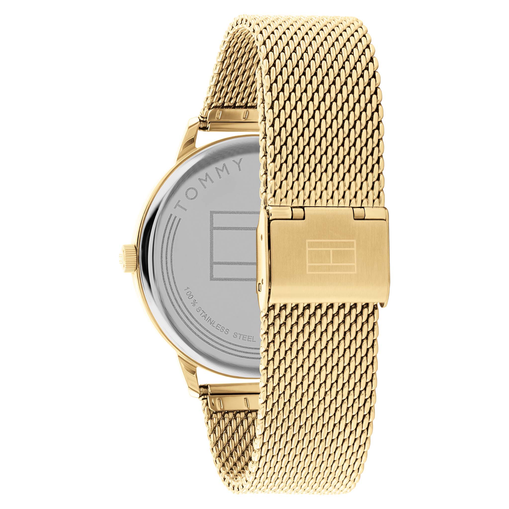 Tommy Hilfiger Gold Mesh Navy Dial Men's Watch - 1791877