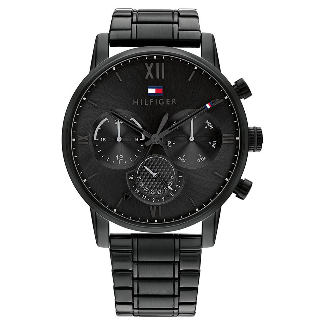 Tommy Hilfiger Black Steel Black Dial Men's Multi-function Watch - 1791879
