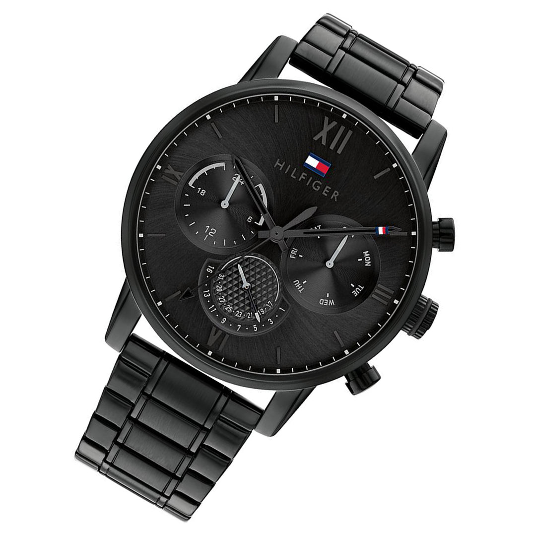 Tommy Hilfiger Black Steel Black Dial Men's Multi-function Watch - 1791879