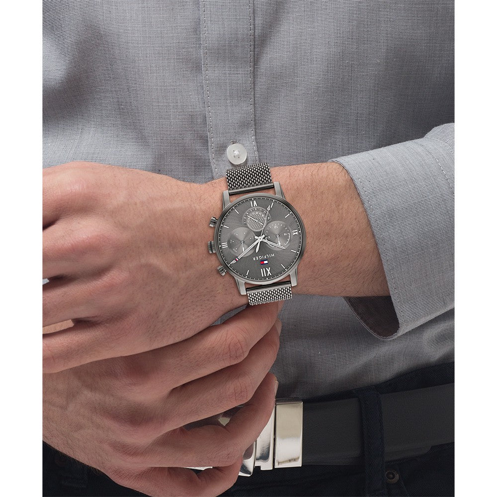 Tommy Hilfiger Grey Mesh Men's Multi-function Watch - 1791882