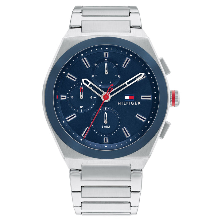 Tommy Hilfiger Stainless Steel Blue Dial Men's Multi-function Watch - 1791896