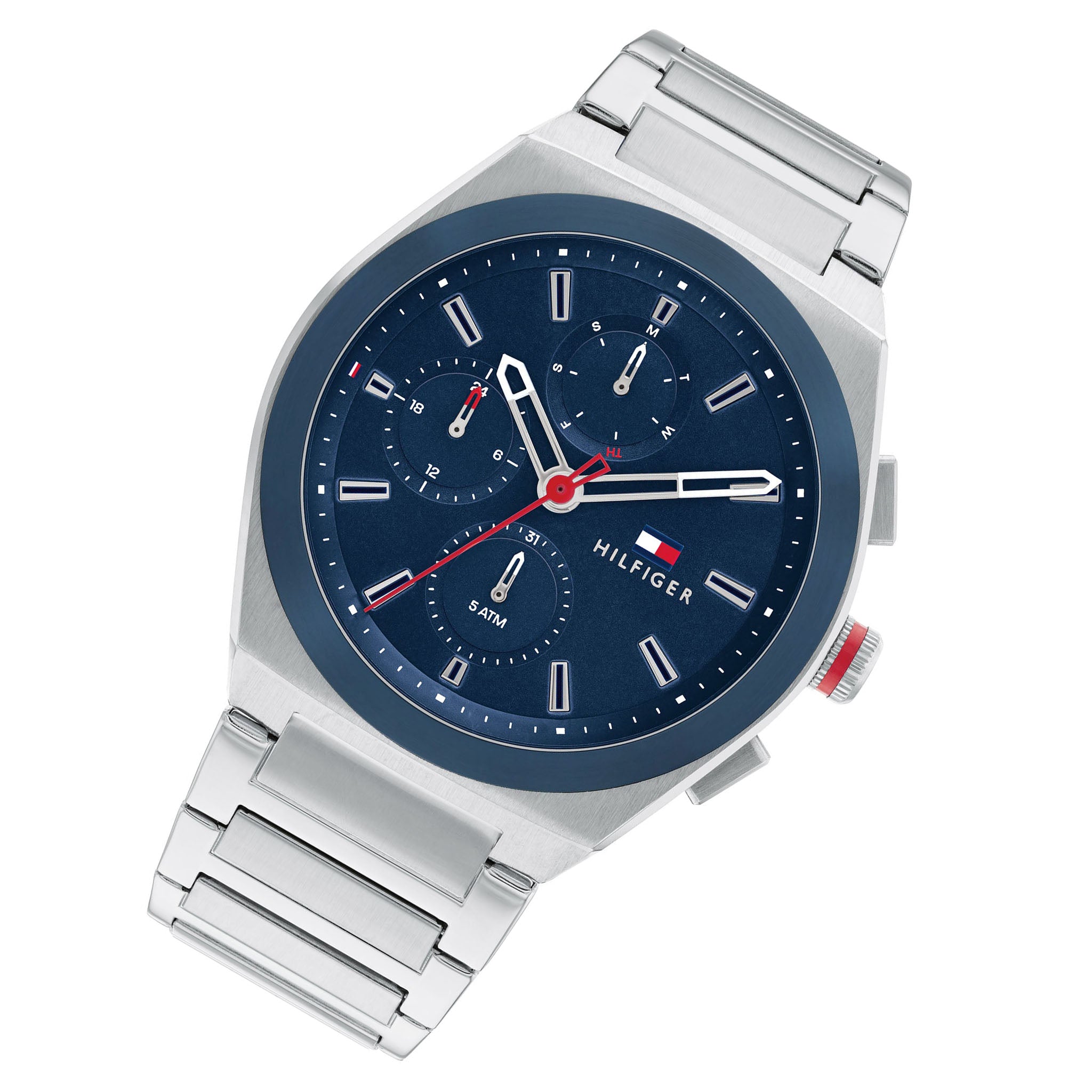 Tommy Hilfiger Stainless Steel Blue Dial Men's Multi-function Watch - 1791896