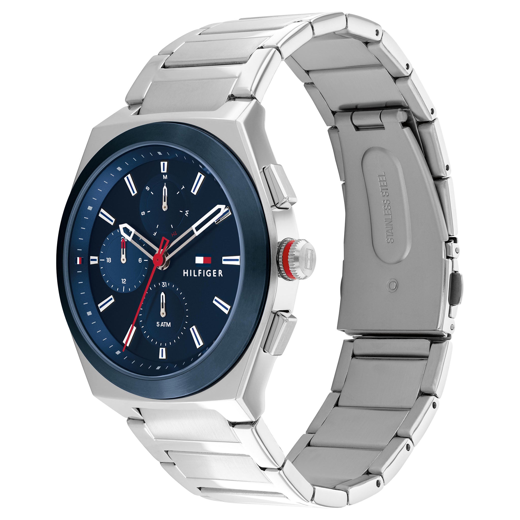 Tommy Hilfiger Stainless Steel Blue Dial Men's Multi-function Watch - 1791896