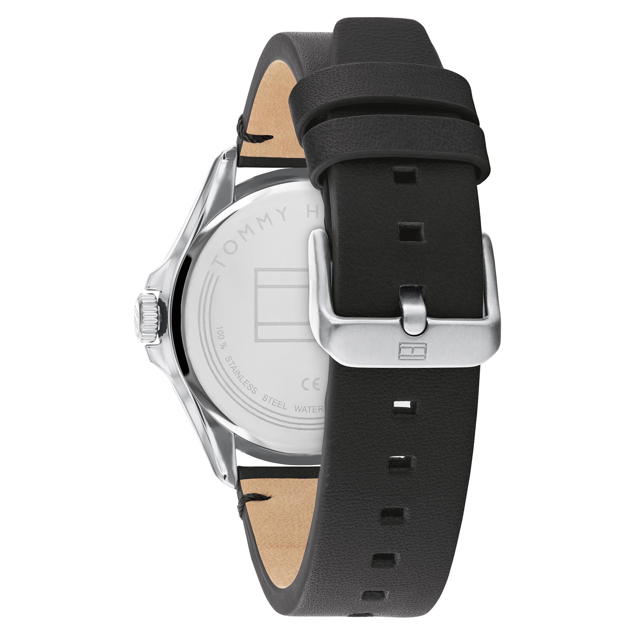 Tommy Hilfiger Black Leather Dial Men's Watch - 1791904