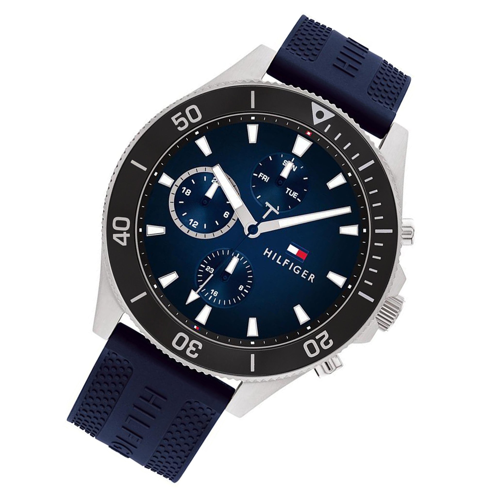 Tommy Hilfiger Blue Silicone Men's Multi-function Watch - 1791920
