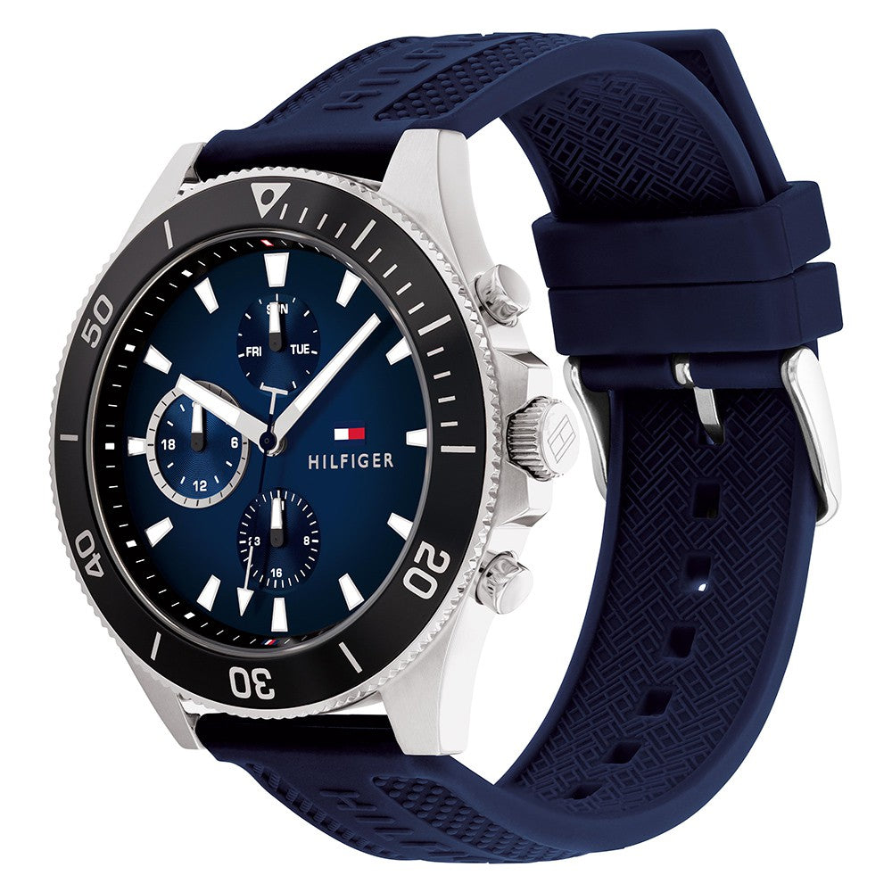 Tommy Hilfiger Blue Silicone Men's Multi-function Watch - 1791920