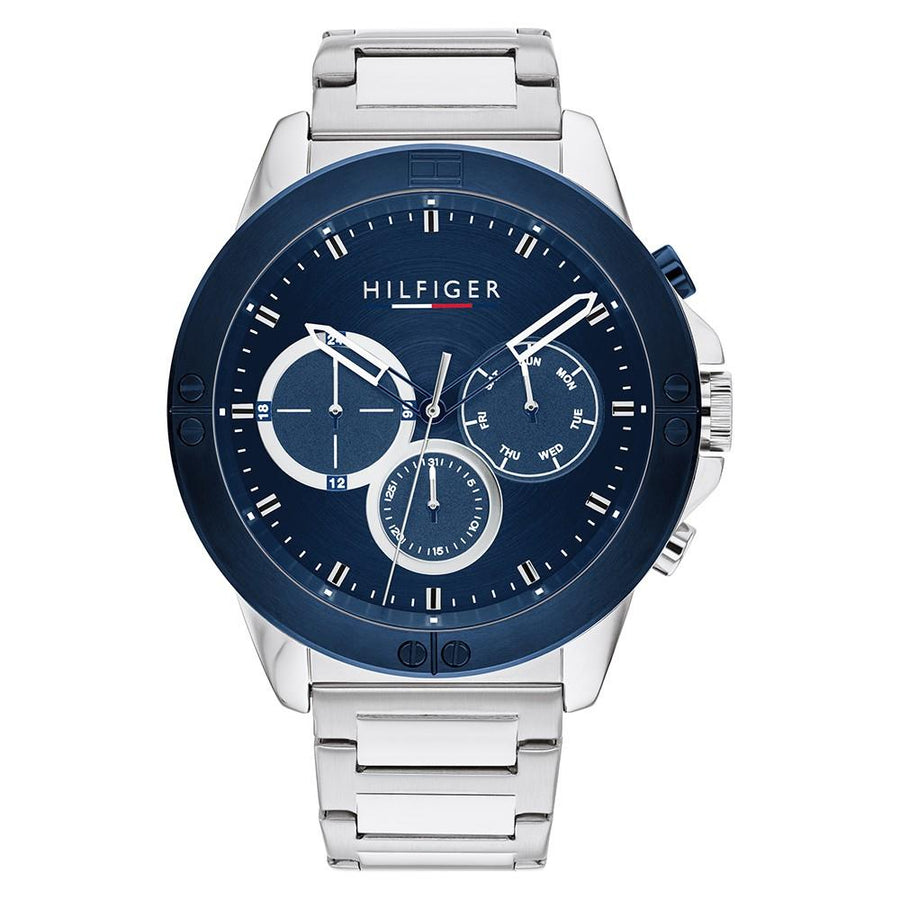 Tommy Hilfiger Stainless Steel Navy Dial Men's Multi-function Watch - 1791932