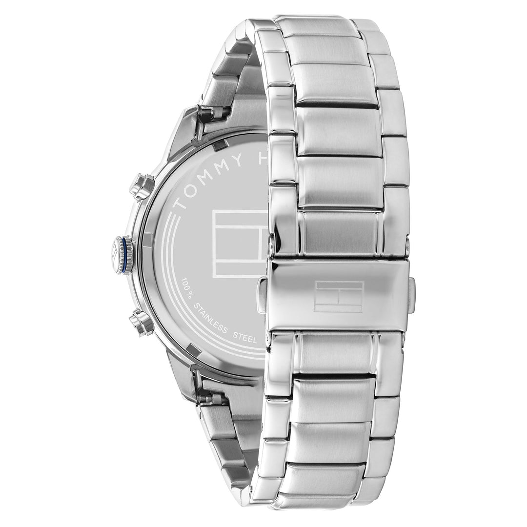 Tommy Hilfiger Silver Steel Blue Dial Men's Multi-function Watch - 1791949