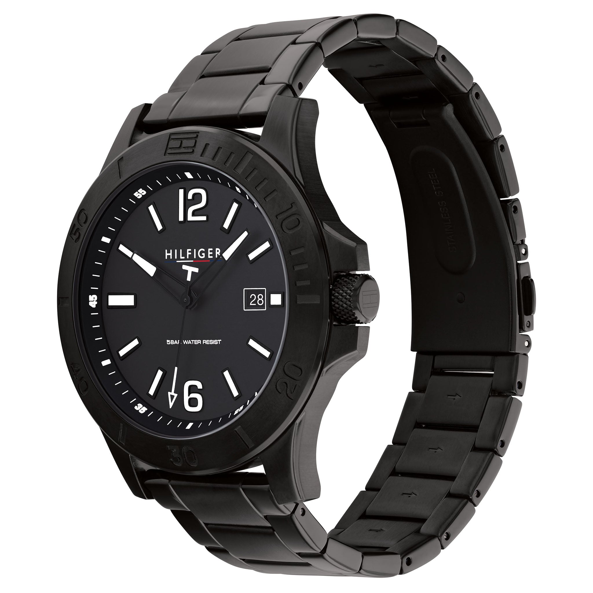 Tommy Hilfiger Black Steel Men's Watch - 1791996